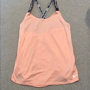 Nike coral cross back tank top